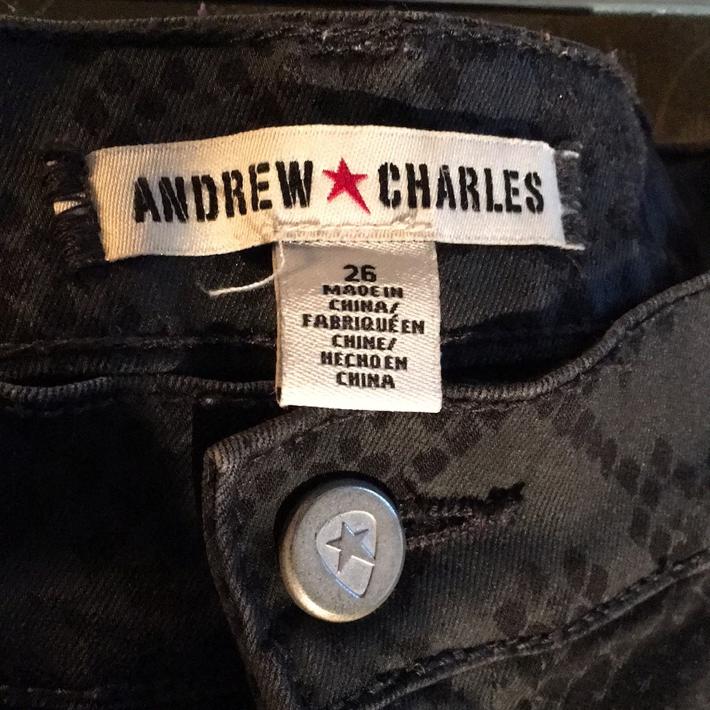 Black Python Print Jeans - image 6